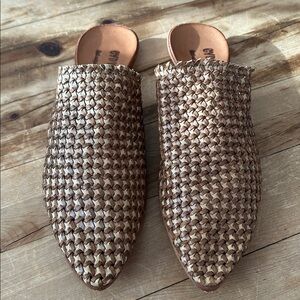 CYDWOQ Orient Woven Leather Mules 40/10